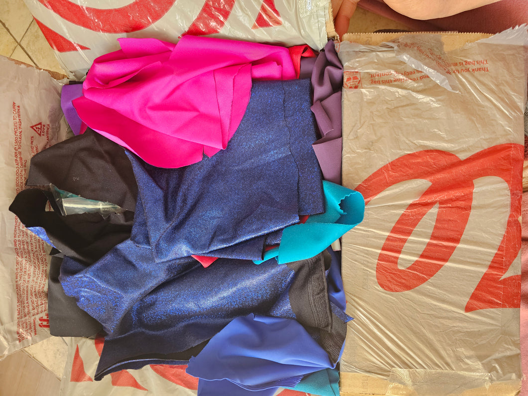 Nylon Spandex Fabric Solid Color Scraps