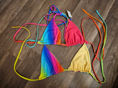 Ombre Rainbow Bikini Top - FINAL SALE