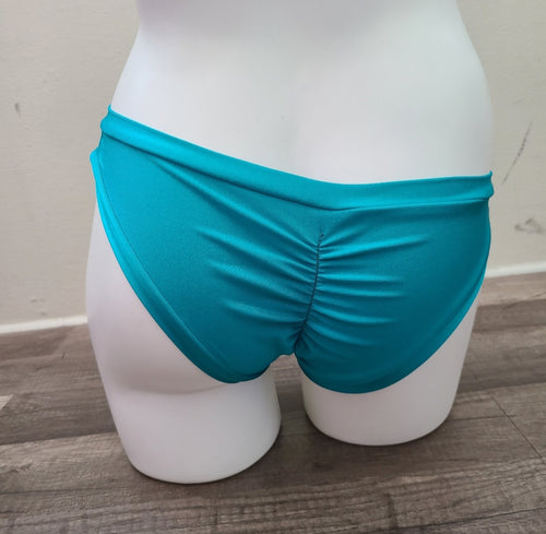 cheeky scrunch butt blue pole dance shorts