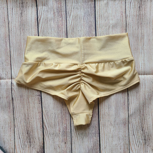 Nude high waist pole dance shorts