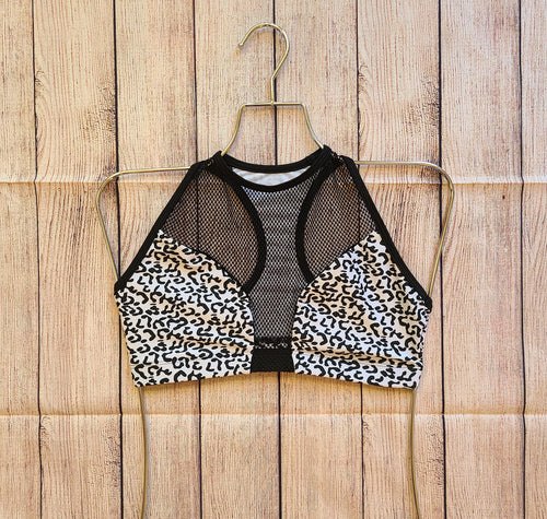 cheetah print pole dancing top