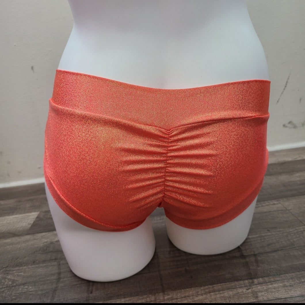 Small Tangerine Sparkles Low Rise Shorts - FINAL SALE
