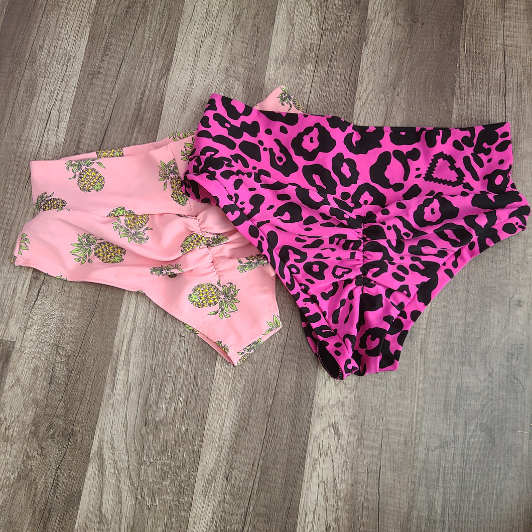 Pineapple/Pink Cheetah Shorts Bundle - FINAL SALE