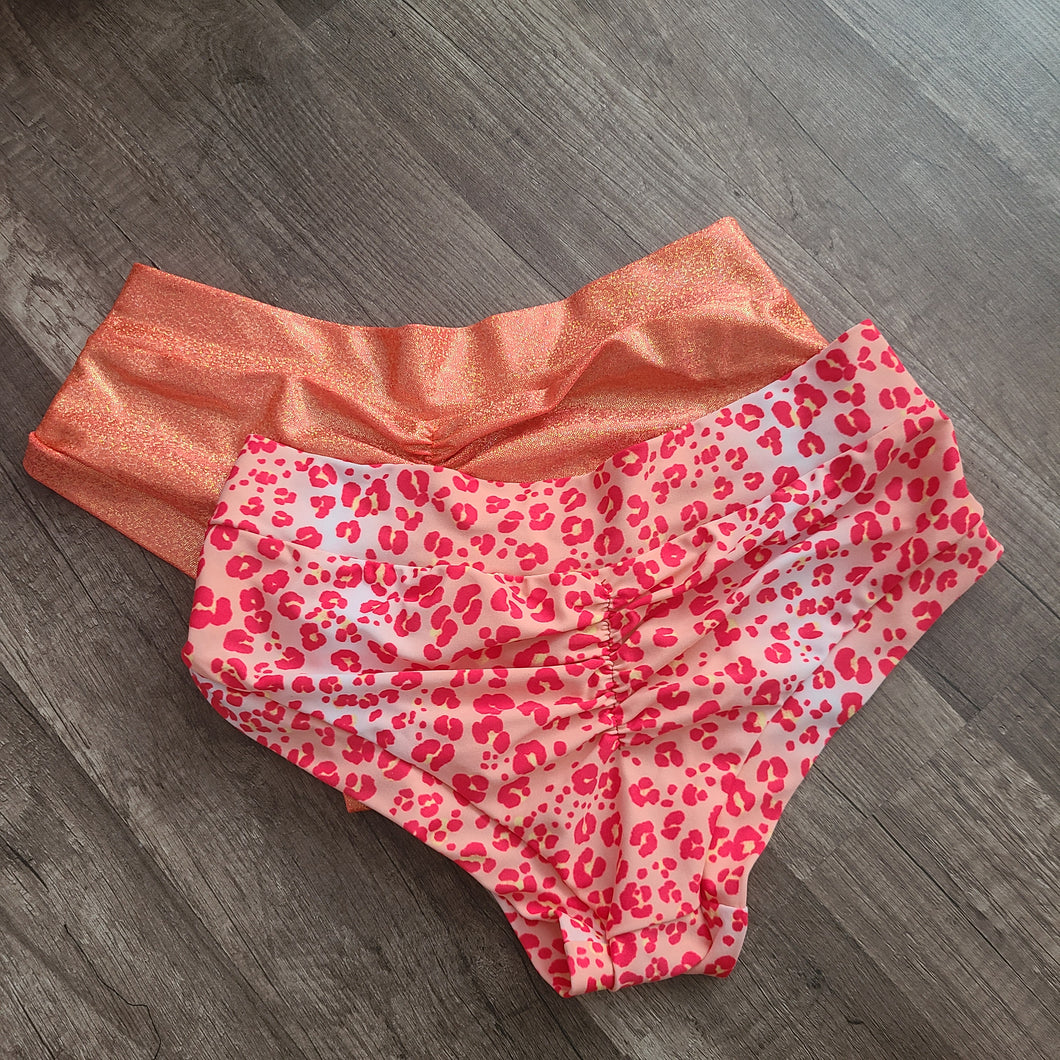 Sunrise Cheetah/Orange Sparkle Shorts Bundle - FINAL SALE
